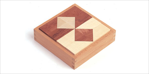 ツートンブロックは平面、そして立体のパターン遊びが楽しめる積み木です